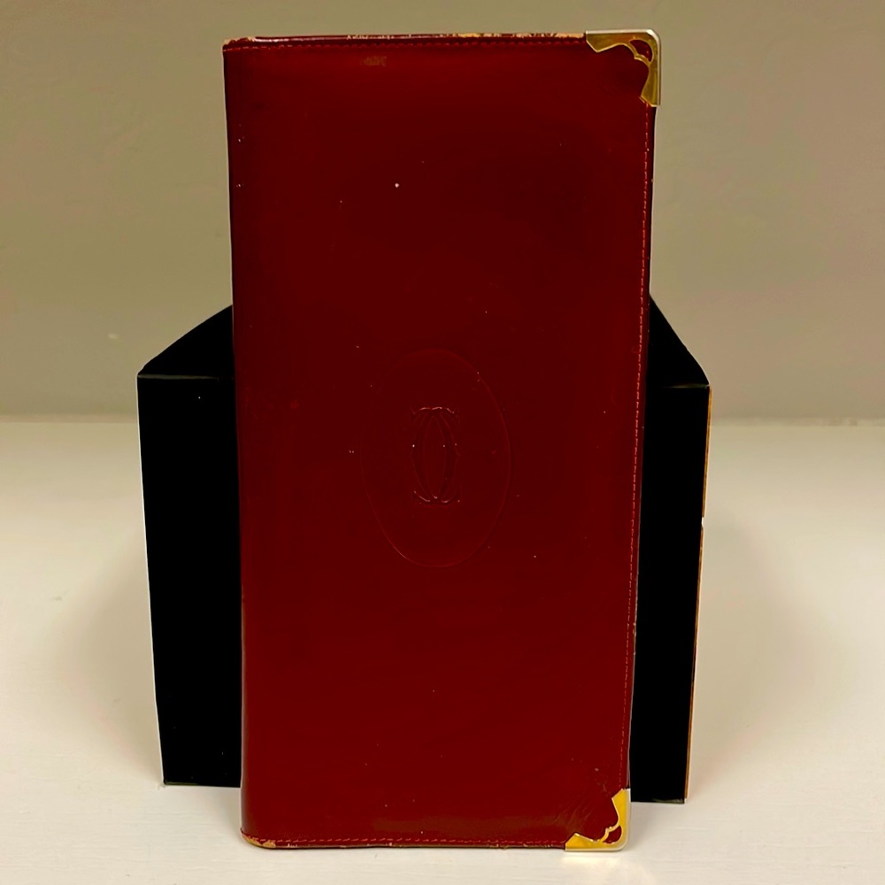 Vintage Cartier Must Burgundy Leather Wallet